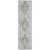 8' Runner Gray Geometric Washable Non Skid Indoor Outdoor Runner Rug