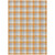 3' X 5' Orange Gray And Beige Plaid Washable Indoor Outdoor Area Rug