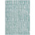 3' X 5' Teal Blue And Ivory Abstract Washable Indoor Outdoor Area Rug Transitional Style - Teal Blue, Ivory Color