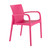 Set of Two Fuchsia Heavy Duty Plastic Outdoor Stacking Dining Chairs