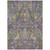 3' X 5' Purple Green And Brown Floral Washable Indoor Outdoor Area Rug