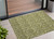 3' X 5' Green Damask Washable Non Skid Indoor Outdoor Area Rug