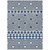 5' X 8' Navy Blue And Ivory Geometric Washable Indoor Outdoor Area Rug Transitional Style - Navy Blue, Ivory Color