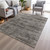 5' X 8' Taupe And Ivory Striped Washable Indoor Outdoor Area Rug - Taupe, Ivory