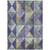 5' X 8' Eggplant And Gold Geometric Washable Indoor Outdoor Area Rug