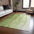 3' X 5' Olive Green And Artichoke Green Ombre Washable Indoor Outdoor Area Rug