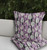Set of Two 18" Pink Botanical Indoor Outdoor Throw Pillow Cover and Insert