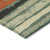 3' X 5' Sage Black And Red Striped Washable Indoor Outdoor Area Rug