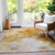 3' X 5' Orange Copper And Terra Cotta Abstract Washable Indoor Outdoor Area Rug