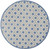 4' Blue And Gray Round Geometric Indoor Outdoor Area Rug