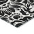 3' X 5' Black and Ivory Floral Washable Non Skid Indoor Outdoor Area Rug