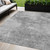 5' X 8' Gray Silver And Charcoal Nautical Washable Indoor Outdoor Area Rug - Gray, Silver, Charcoal