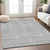 5' X 8' Gray And Silver Geometric Washable Indoor Outdoor Area Rug - Gray, Silver