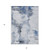 3' X 5' Navy Blue And Ivory Abstract Washable Indoor Outdoor Area Rug