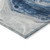 3' X 5' Navy Blue And Silver Abstract Washable Indoor Outdoor Area Rug