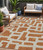 5' X 8' Terra Cotta And Gray Abstract Washable Indoor Outdoor Area Rug