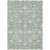 5' X 8' Sky Blue And Beige Floral Washable Indoor Outdoor Area Rug