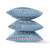 26" X 26" Blue Blown Seam Floral Indoor Outdoor Throw Pillow