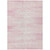 5' X 8' Pink And Gray Striped Washable Indoor Outdoor Area Rug