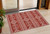 3' X 5' Red And Ivory Southwestern Washable Indoor Outdoor Area Rug