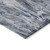 5' X 8' Denim Blue And Navy Blue Abstract Washable Indoor Outdoor Area Rug - Denim Blue, Navy Blue