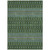3' X 5' Olive Green And Blue Tribal Washable Indoor Outdoor Area Rug