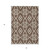 3' X 5' Chocolate And Ivory Trellis Washable Indoor Outdoor Area Rug