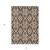 3' X 5' Chocolate And Ivory Trellis Washable Indoor Outdoor Area Rug