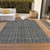 3' X 5' Gray And Silver Striped Washable Indoor Outdoor Area Rug - Gray, Silver