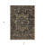 3' X 5' Brown Medallion Washable Indoor Outdoor Area Rug