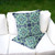 Set of Two 16" X 16" Blue and Green Blown Seam Floral Indoor Outdoor Throw Pillow - 606114826491