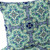 Set of Two 16" X 16" Blue and Green Blown Seam Floral Indoor Outdoor Throw Pillow - 606114826491