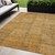 5' X 8' Peach Gray And Charcoal Patchwork Washable Indoor Outdoor Area Rug