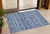 3' X 5' Navy Blue And Ivory Southwestern Washable Indoor Outdoor Area Rug
