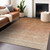 5' X 8' Copper And Beige Ombre Washable Indoor Outdoor Area Rug