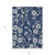5' X 8' Navy Blue And Gray Floral Washable Indoor Outdoor Area Rug - Navy Blue, Gray
