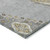 5' X 8' Gray Beige And Ivory Oriental Washable Indoor Outdoor Area Rug