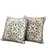 16" x 16" Beige Blown Seam Paisley Indoor Outdoor Throw Pillow