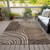 5' X 8' Brown And Taupe Abstract Washable Indoor Outdoor Area Rug Transitional Style - Brown, Taupe Color