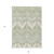 3' X 5' Artichoke Green And Beige Ikat Washable Indoor Outdoor Area Rug