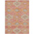 5' X 8' Coral And Gray Aztec Washable Indoor Outdoor Area Rug