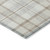 5' X 8' Linen And Brown Plaid Washable Indoor Outdoor Area Rug