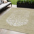 5' X 8' Beige Tan And Taupe Abstract Washable Indoor Outdoor Area Rug
