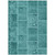 3' X 5' Turquoise Teal Blue And Aqua Patchwork Washable Indoor Outdoor Area Rug