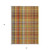 3' X 5' Orange Plaid Washable Non Skid Indoor Outdoor Area Rug