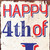 36" Red White Blue Black And Gold July Fourth Wood Reversible Porch Sign