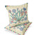 Set of Two 16" X 16" Blue and Yellow Peacock Blown Seam Floral Indoor Outdoor Throw Pillow Polyester Decor