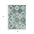 5' X 8' Teal Blue Beige And Ivory Southwestern Washable Indoor Outdoor Area Rug