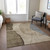 3' X 5' Brown Taupe And Beige Abstract Washable Indoor Outdoor Area Rug Transitional Style - Brown, Taupe, Beige Color