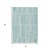 5' X 8' Turquoise And Pale Aqua Striped Washable Indoor Outdoor Area Rug